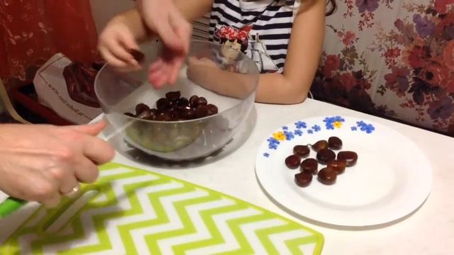 Влог Как жарить каштаны в духовке - Vlog Kleine Wunder How To Roast Chestnuts - How To Boil Kashtan