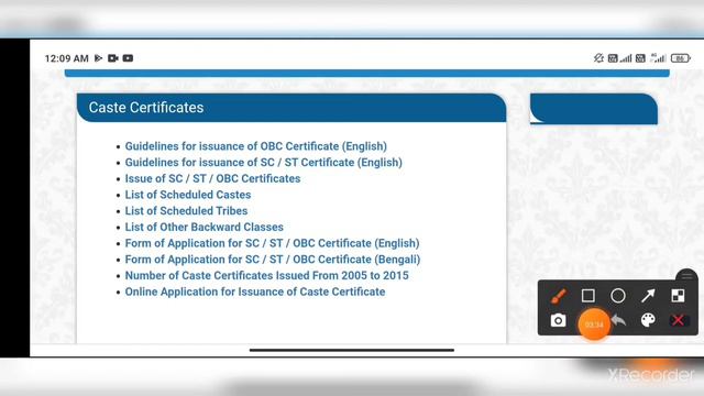 Form Of Application For SC ST OBC Certificate Offline смотреть онлайн