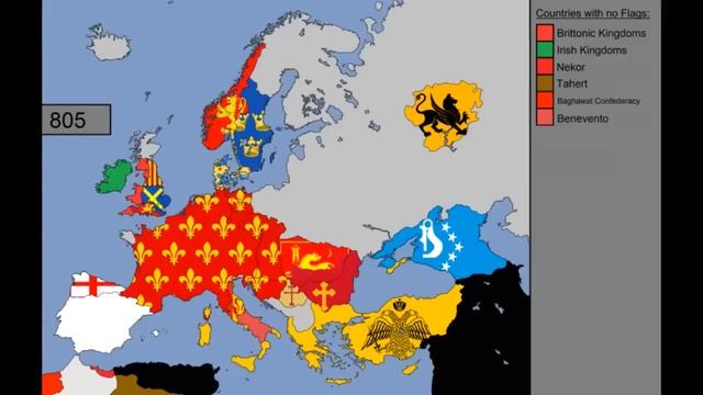 Europe 1000 BC - 2022 Time lapse смотреть онлайн