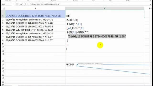Excel Parsing Text Part 2 of 3 Reverse String Search Complex Function смотреть онлайн
