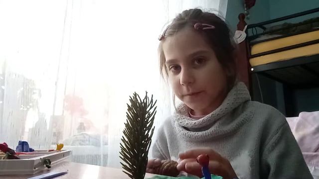 Шишка, пластилин, поделка. смотреть онлайн