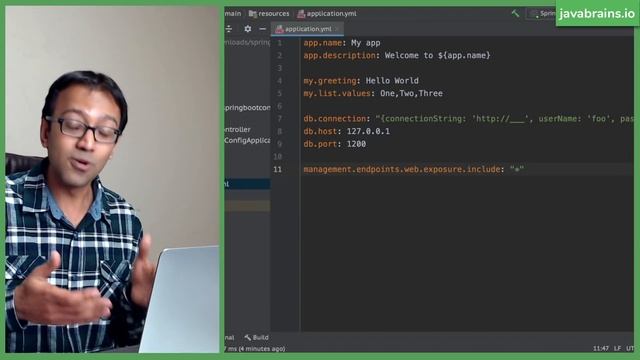 Using YAML files - Microservice configuration with Spring Boot [07] смотреть онлайн