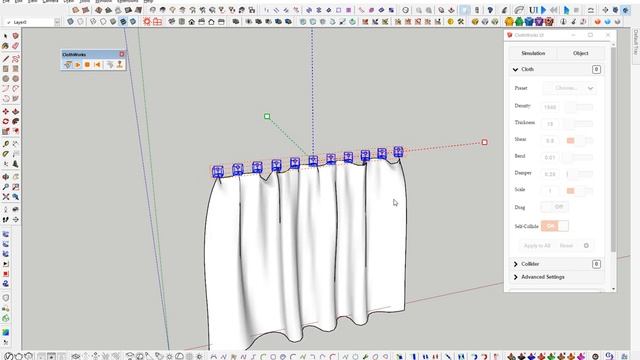 SketchUp. Моделирование. Ткани и шторы. Плагин ClothWorks смотреть онлайн