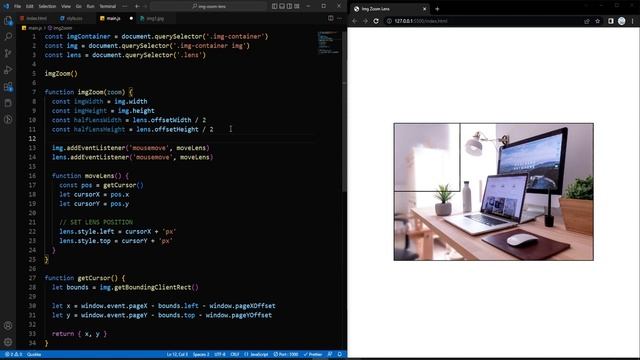 How to Make Image Zoom Lens Effect Using HTML & CSS | Step By Step Tutorial For Beginners смотреть онлайн