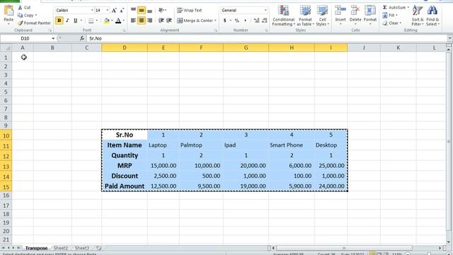 Transpose Formula in Microsoft Office Excel 2007 смотреть онлайн
