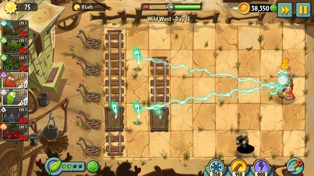 Plants vs Zombies 2 - Wild West Day 11 [Plants Lvl 1 & No Premium] смотреть онлайн