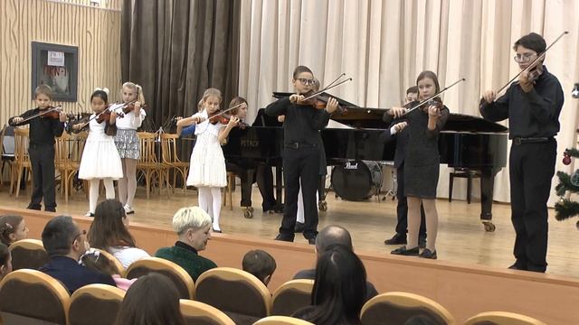 Менуэт, И.С. Бах (Menuet, J. S. Bach) - ансамбль скрипачей "Аллегретто" смотреть онлайн