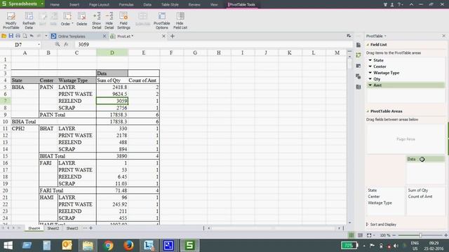 How to make Pivot Table in Excel in Hindil (WPS Office) смотреть онлайн