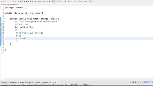 Comments in java | Multi line comment | Java Programming Tutorial | Types of comment| Nikhil Charde смотреть онлайн