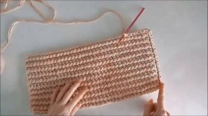 Сумка клатч крючком из трикотажной пряжи для начинающих | Маленькая вязаная сумочка кросс боди