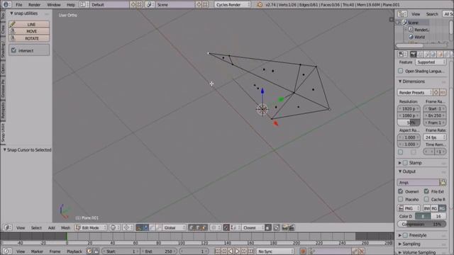 Making a Tsuru in Blender using the Addon Snap Utilities. смотреть онлайн