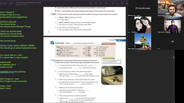 Touchstone 2 Unit 7 to 9: infinitives, advice, possessive pronouns, adjective order, past continuou смотреть онлайн