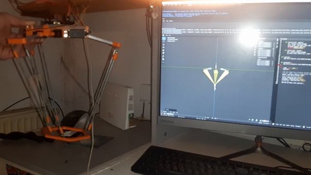 Delta, Arduino, Blender3D, python firmata. смотреть онлайн