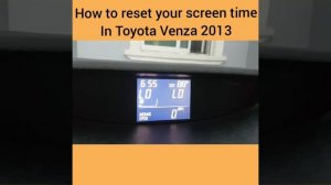 How to set the clock in Toyota Venza