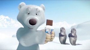 Мишка на севере Поедание шоколада реклама наоборот