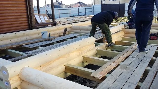 Сруб бани 5х9 / Сборка сруба в Ставрополе / Андреевские срубы смотреть онлайн