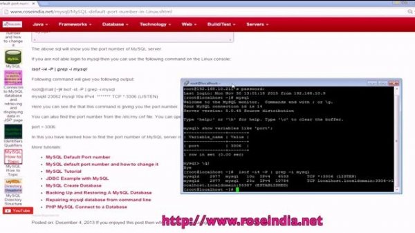 MySQL port number on Linux