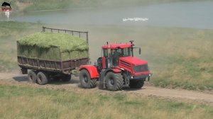 На заготовке сенажа BELARUS-952.3, ZETOR 4135F, КИРОВЕЦ К-4