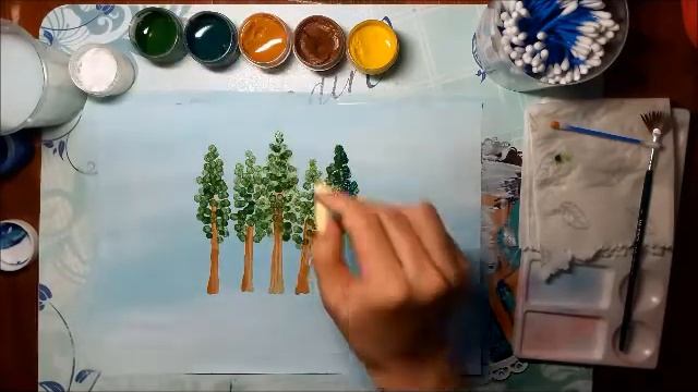 Рисуем деревья рисование для детей от 4 лет