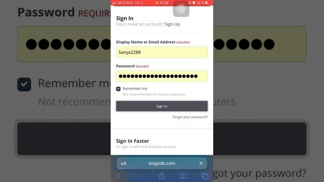 Быстрая инструкция Iosgods