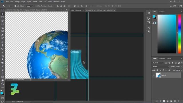 Poster Typography Astronaut Lighting - Tutorial Photoshop CC 2019 смотреть онлайн