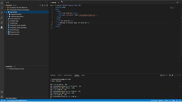 Create a Node.js web app in Azure with Visual Studio Code and App Service смотреть онлайн