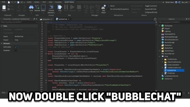 how to change the chat bubble color in roblox studio. смотреть онлайн