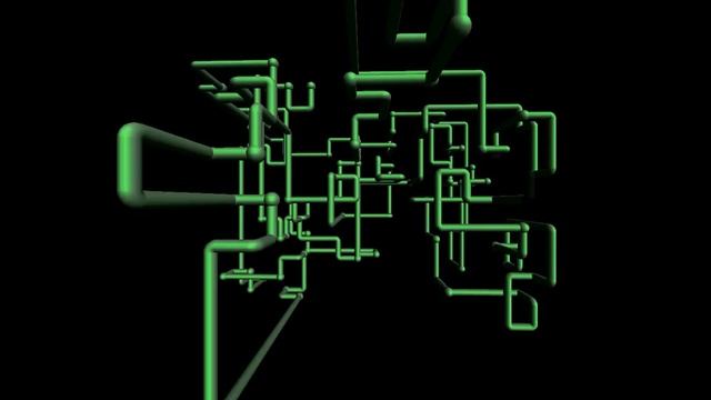 [4:3 original] 3D pipes screensaver 10 hours (no loop, with teapots!) смотреть онлайн