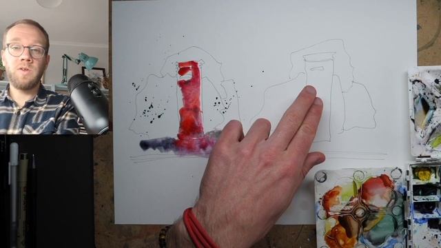 STOP PAINTING! Negative Space - A Loose Urban Sketching Tutorial - How to Sketch for Beginners смотреть онлайн