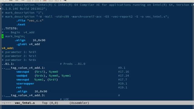Generation of AVX / SSE optimized code with icc / gcc смотреть онлайн