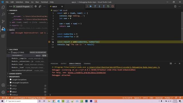 VSCode - Debugging a Node App (2020) смотреть онлайн