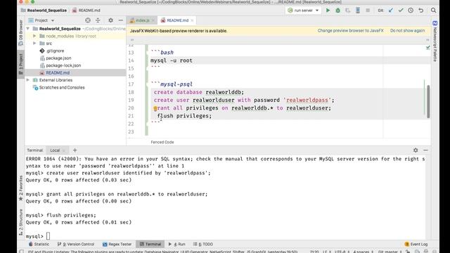 Real world NodeJS Project: Part 4 - Create Sequelize Models смотреть онлайн