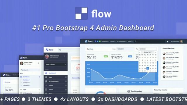 Flow Pro - Bootstrap 4 Admin Dashboard | Themeforest Website Templates and Themes смотреть онлайн