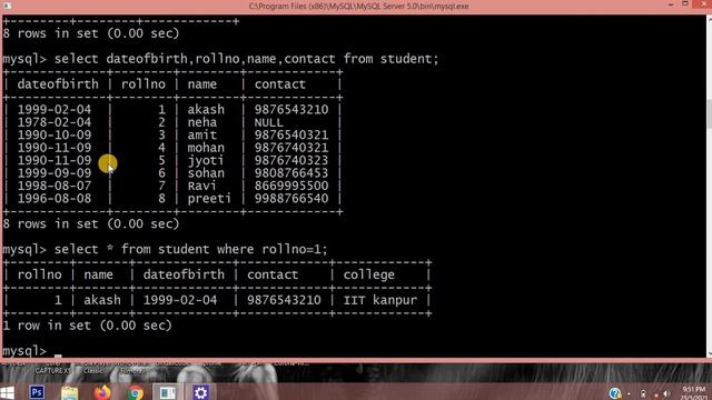 18.8 MySQL Select statement with selection projection n where clause with comparison operators- DBM смотреть онлайн