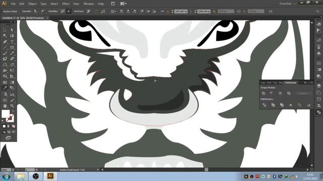 vector sketch of a tiger face part 2 смотреть онлайн
