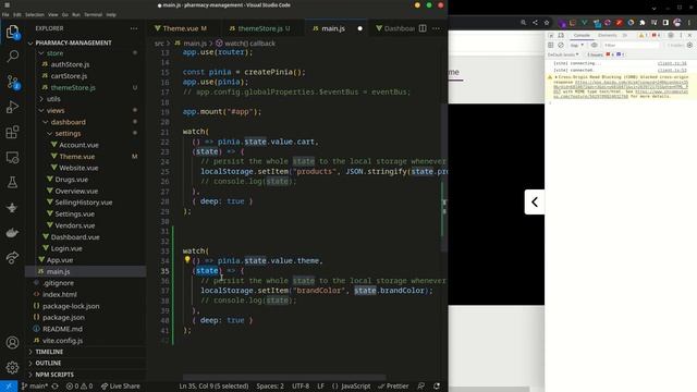 Vue.js 3 Bangla Tutorial: 90. Pharmacy Management Project - 36 Theme settings смотреть онлайн