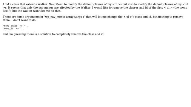 Wordpress: Modifying navigation menu classes with a Walker смотреть онлайн