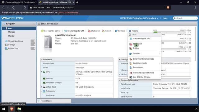 Create and Apply SSL Certificates to VMware vSphere (ESXi) смотреть онлайн