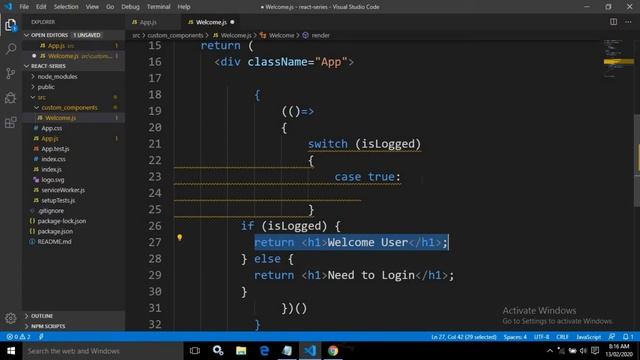 React JS with Hooks & Redux(Beginner's to Advanced) | Conditional Rendering :: Switch Case | Part-1 смотреть онлайн