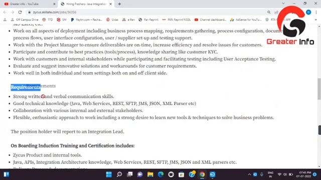 Zycus Off Campus Drive 2022 | Java Developers | BE/B.Tech Can Apply ! смотреть онлайн