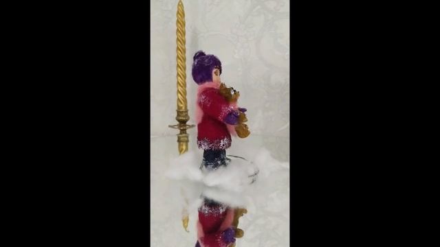 Ватная елочная игрушка "Маша с мишей". Подарок на Новый год 2024. Новогодний сувенир Елочная игрушк смотреть онлайн