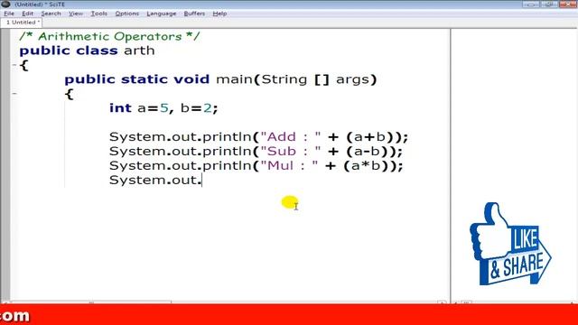 Java Program - 07 Arithmetic Operators смотреть онлайн