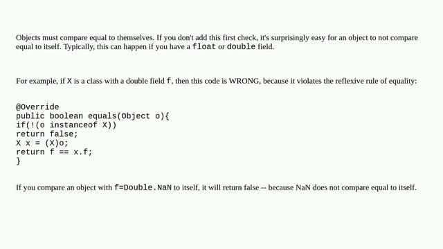 why override java's equals() method this way? смотреть онлайн