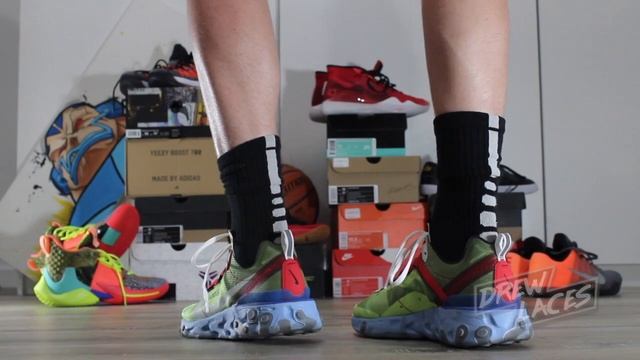 UNDERCOVER Nike React Element 87 Volt on Feet смотреть онлайн