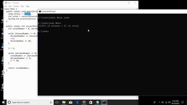 Convert Binary Number to Octal program in Java смотреть онлайн