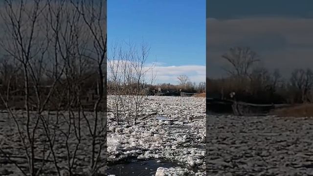 Ледоход, город Воронеж, река Дон, 14.03.2023 смотреть онлайн