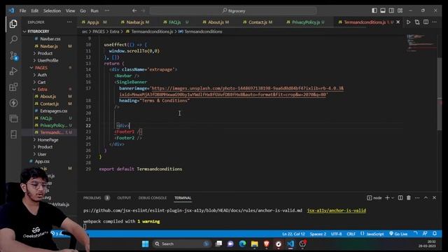 React JS Project Building: FAQs, Privacy Policy, T&C | E-Commerce Site смотреть онлайн