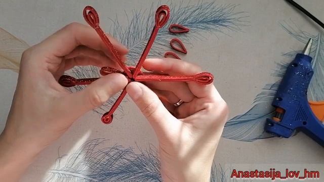 Новогодние игрушки из глиттерного фоамирана. DIY. Christmas decoration ideas. Snowflake. смотреть онлайн