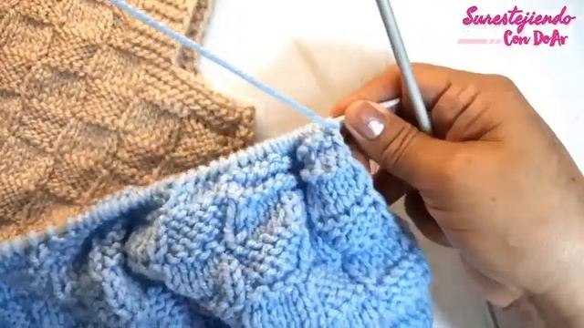 Chaleco Para Bebé De 1 A 2 Años,  Con Cuello V, Tejido Con Dos Agujas.