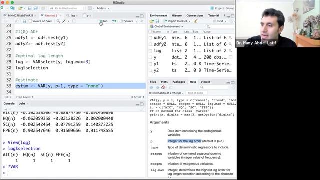 Econometrics - Estimating VAR model in R смотреть онлайн